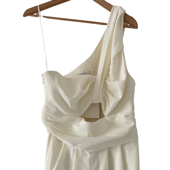 NWT A.L.C. Athena Cropped One-Shoulder Jumpsuit - Picture 5 of 11